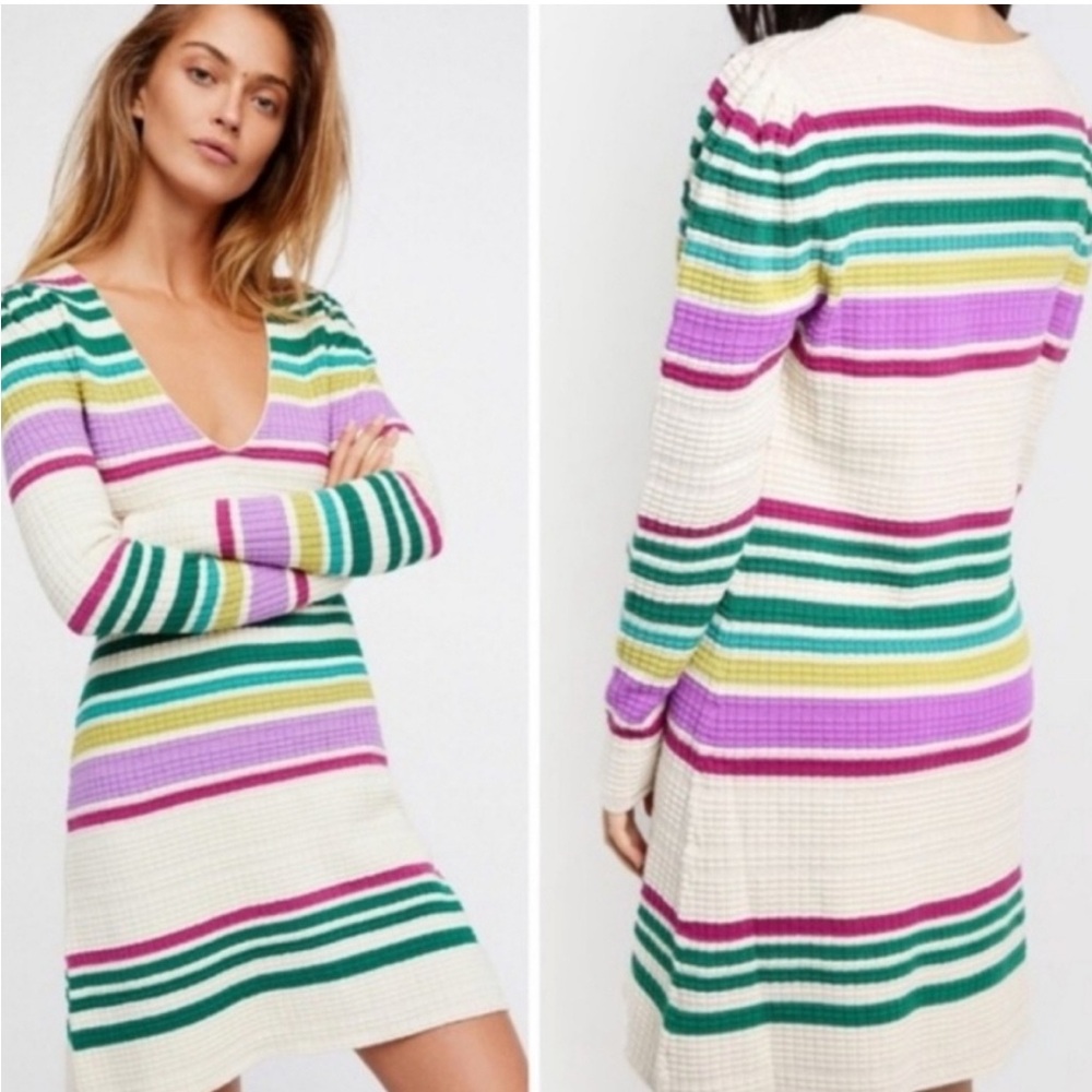 WINTER SALE ** Free People Striped Long Sleeve Dress